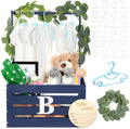 Barydat Wooden Baby Shower Crate Closet Set, Navy Blue by home