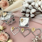 Wedding Favor Guest Bulk Magnet Gold Heart, Sets of Party Favors, Gold Heart Acrylic Bridal Shower Favors, Party Favor for Attendee (Silver Heart Magnet, Set of 20) - Image 4