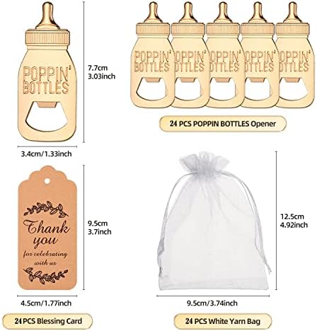 24 Pcs Poppin Design Bottle Opener Baby Shower Favors for Guests - Image 3