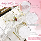 18 Pack White Cheesecloth Table Runner 17x108 Inches Boho Home Decor - Image 3