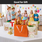 EUSOAR Large Gift Bags, 20pcs 12.5"x4.5"x11" Orange Kraft Paper Shopping Gift Wrapping Bags, Reusable Merchandise Retail Bag for Small Business Grocery Boutique Wedding Bridal Party Favor - Image 5