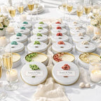 Personalized Scented Soy Wax Candle Favors with Dried Flowers, White Tin Guest Gifts for Weddings, Bridal & Baby Showers, Bulk Sets (10–200 Count) - Image 3