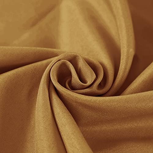 Fokitut 2 Pack Waterproof Rectangle Tablecloth, 90x132 Inch,Stain Resistant and Wrinkle Polyester Table Cloth, Fabric Table Cover for Kitchen Dining, Wedding, Party, Holiday Dinner-Gold - Image 4