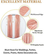 ShinyBeauty Blush Sequin Backdrop Curtains, 4 Panels, 2FTx8FT, Sparkle Photo Booth Backdrop - Image 5