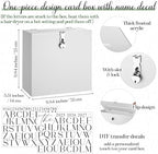Novabright 10" Wedding Acrylic Card Box, White, Classic Style - Image 2