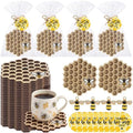 24 Sets Bee Party Favor Honeycomb Wood Coaster Set with Charm by RimCereal