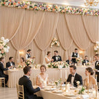 40ft x 10ft Wrinkle Free Nude Wedding Backdrop Curtains for Party Bridal Shower Reception Decorations Nude Fabric Curtain Backdrops Drapes for Photography Baby Shower Birthday Background - Image 2