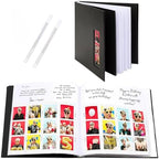 PBF (1 Pack) Photo Booth Album, Guest Book with 2x6 Clear Picture Inserts, Black Cover with Plastic Sleeves & White Pages, Scrapbook Album for Photo Strips, Memory Book, Wedding, and Baby Showers by pbfPHOTOBOOTHFRAMES