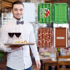 4 Pieces Football Serving Trays Melamine Platters - Image 4
