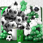 Soccer Round Arch Backdrop Cover Circle Football Backdrop Sports Theme Football Baby Shower Birthday Party Decorations Photography Background for Men Soccer Fans Kids Boys 6.5ft - Image 3