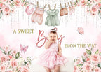 15x10FT Baby Shower Backdrop Oh Baby Sign Bee Honeycomb Daisy Flower Background for Boys Girls Kids Gender Reveal Party Decorations Family Photo Booth Props - Image 2