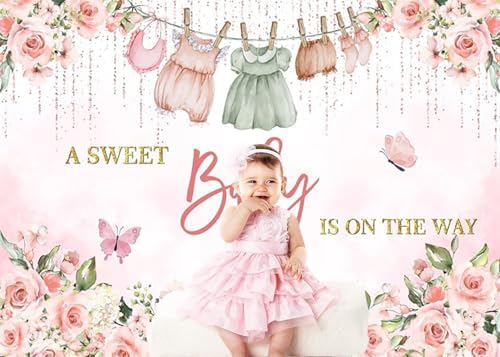 10x8FT Baby Shower Backdrop Oh Baby Sign Bee Honeycomb Daisy Flower Background for Boys Girls Kids Gender Reveal Party Decorations Family Photo Booth Props - Image 2