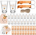 50 Sets Baby Shower Favors Shot Glasses Keychain Gifts, Cutie, Orange by Singhoow