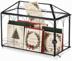 Glass Card Box with Slot, 12.6" x 5.9" x 9" Large Black Clear Card Boxes for Wedding Receptions, Christmas Decor, Baby Shower, Birthday Party, Bridal Shower - Slot Length 7.1 Inches by Giadun