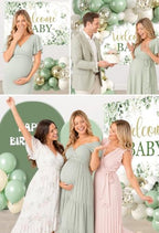 138Pcs Sage Green Baby Shower, Oh Baby Balloon Garland Arch Kit - Image 7