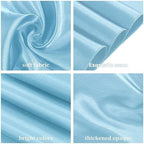 60 Pcs Light Blue Chair Sashes Satin Chair Bows Sashes for Party, Hotel, Wedding, Reception, Restaurant Event Decoration (7 x 108 inch) - Image 3