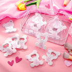 Domensi 75 Pcs Baby Shower Favors Bear Opener Magnet Card Organza Bag, Girl - Image 5
