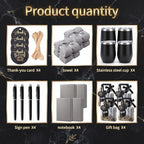 4 Sets Baby Shower Prizes for Men with 12 oz Coffee Cups Notebooks Towels Pens Thank You Cards Raffia Gift Bags Baby Shower Prizes for Game Winners - Image 5