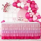 Table Skirt 14ft Pink Tutu Table Skirt For Rectangle Table Birthday Party Decorations Baby Shower Girls Parties Cake Dessert Table Decorations Ruffle Table Skirting by Jevix