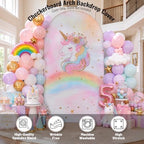 Unicorn Rainbow Arch Backdrop Cover, 7.2FT x 4FT, for Birthday Baby Shower - Image 5