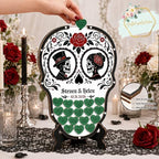 Gothic Wedding Guest Book Alternative, Halloween Skull Keepsake - Image 3