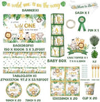 Safari Baby Shower Decorations,262pcs Wild Birthday Decorations Jungle Baby Shower Decorations Plates and Napkin Cups Backdrop Banner Tablecloth Balloons Garland Boxes,Serves 20 - Image 6