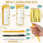 Engrowtic 80 Set Bee Baby Shower Gifts Pens for Guest Bee Themed Baby Shower Party Favors Ballpoint Pens with Thank You Cards Cute Gender Reveal Game Prizes Birthday Return Gifts Souvenirs Supplies - Image 2