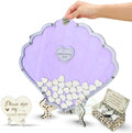 Personalized Seashell Guest Book Alternative, Beach Wedding Drop Box by Handmade