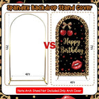 Serencatcher 7.2ft Cheetah Cherry Birthday Arch Backdrop Cover - Image 2