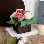 Dusty Pink & Champagne Dining Table Centerpiece Set of 6 - Image 3