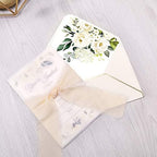 DORIS HOME 25PCS Fill-in Invitations Cards, Cream Flower - Image 7