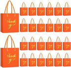 Honoson 60 Pcs Mini Thank You Gift Bag with Handle Bulk,Orange by Honoson