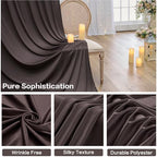 20ft×15ft Brown Backdrop Curtain for Wedding Parties - Image 5