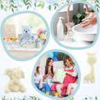 40 Sets Safari Animal Baby Shower Soaps Favors for Guests Jungle Greeting Card Bath Gift for Birthday Party (animal,Blue) - Image 7