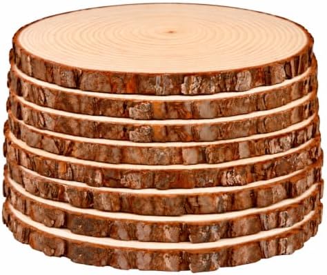 Set of 8 XL (12-14") Wood Slices for Centerpieces! Wood Slice Holiday Plate Chargers, Wedding Table Decor Centerpieces. Set of 8 XL (12-14") by RusticWoodSlices