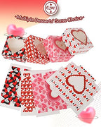 qiqee Valentine Bakery Box with Original Unique Design 60packs 6x6x3 Cookie Boxes Pastry Box for Valentine's Day - Image 3