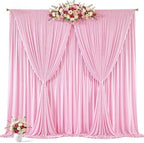 10ft x 10ft Pink Backdrop Curtains, Baby Pink Drapes for Backdrop Fabric - Image 6