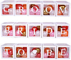 96 PC Bridal Shower Decorations Balloon Boxes White- Transparent Block with BRIDE TO BE + GROOM + A - Z Letters and 40 Balloons- Engagement Bachelorette Parties Weddings Centerpieces Photo Booth Props - Image 6
