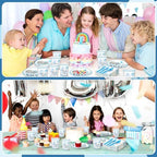 Dandat 350 Pcs Baby Shower Set, Elephant, Blue - Image 6