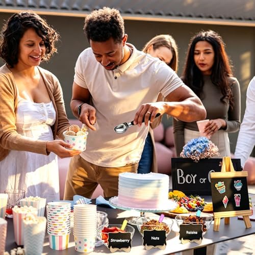 264Pcs Ice Cream Party Supplies Summer Ice Cream Bar Serves 60 Guests - Image 4