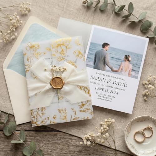 50 Pack Vellum Jackets for 5x7 Invitations - 130 GSM Pre-Folded - Image 2