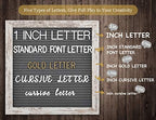 Double Sided Felt Letter Board with Rustic Wood Frame 10x10 Inch - Pre Cut & Sorted 725 Letters with Stand, Cursive Style Letters, Big Letters, Letter Organizer, Tabletop Display - Image 3