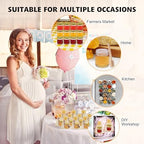 BGraceyy 126 Pcs 1.5 oz Mini Round Glass Honey Jars with Dippers, Gold Lids, Bee Stickers, Bee Charms, Gift Bags & Jute– Empty Small Honey Jars for Party Favors Bulk, Ideal for Baby Showers ＆ Weddings - Image 6