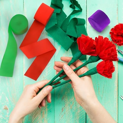 Berlune 48 Rolls Crepe Paper Streamers, 8 Colors, Party Decorations - Image 5