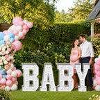 Baby Marquee Letters, 3FT White Lights Baby Shower Decorations by Mixifox