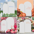 Gawicpy Wedding Arch Backdrop Stand Set Metal Arch Backdrop Stand with Wedding Arch Cover, Wedding Balloon Arch Backdrop Stand for Birthday, Baby Shower, Anniversary (White, 5.9FT+7.2FT) - Image 6