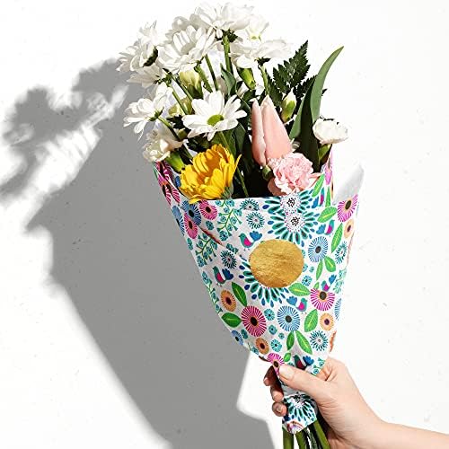 Jillson Roberts 20" x 30" Printed Floral Gift Tissue Gift Wrapping Supplies, Pretty Petunia, 48 Folded Sheets - Image 5