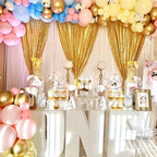 Gold Curtains Backrop for Wedding Parties: 3ftx8ft Gold Sequin Backdrop - Image 5