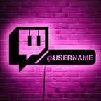Personalize Username Twitch Led Sign Wall Art Decor - Glow in the dark Wall Art - Live Stream Room Decor - LED Decoration - Custom Sign Gift by souleather