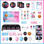 284Pcs Free Throws or Pink Bows Gender Reveal Decorations, Serve 20 Guests - Image 2